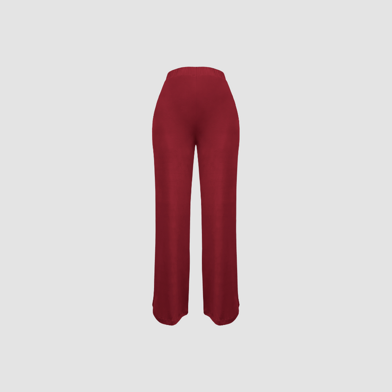 Fitted Cotton Culottes | Maroon